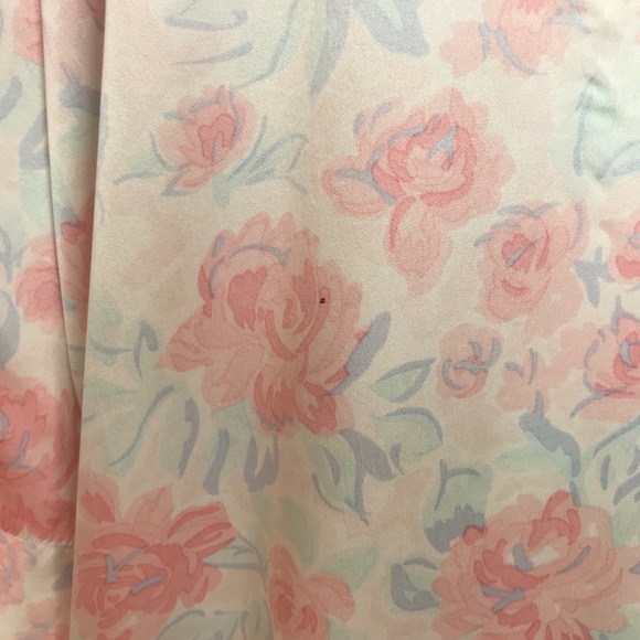 Pure Silk S/m Satin Rose print robe and chemise - Picture 15 of 15